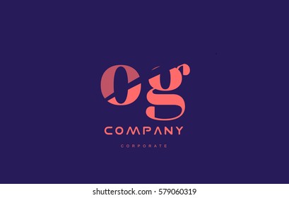 go o g alphabet small letter blue pink creative design vector company logo icon template 