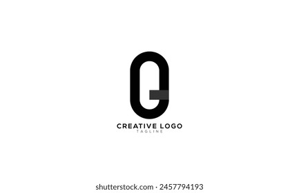 GO OG Abstract initial monogram letter alphabet logo design