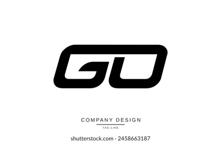 GO, OG Abstract Letters Logo Monogram Design Font Icon