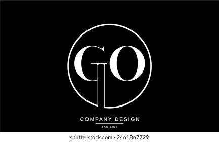 GO, OG Abstract Letters Logo Monogram Design Font Icon