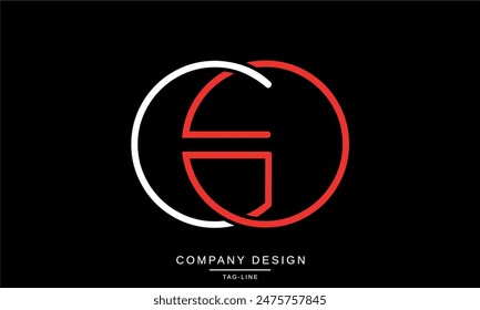 GO, OG Abstract Letters Logo Monogram Design Font Vector