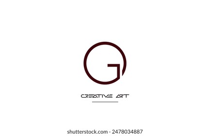 GO, OG, G, O abstract letters logo monogram