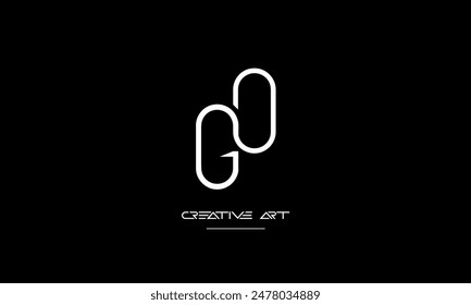 GO, OG, G, O abstract letters logo monogram