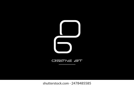 GO, OG, G, O letras abstractas logo monograma