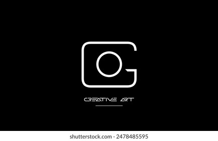 GO, OG, G, O abstract letters logo monogram