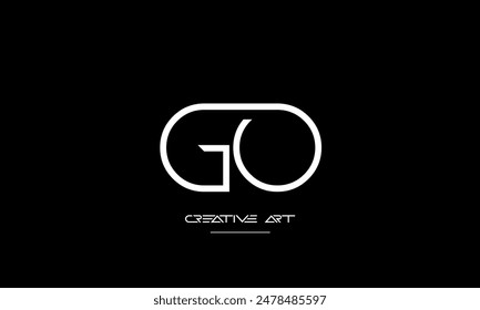 GO, OG, G, O abstract letters logo monogram