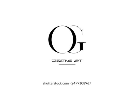 GO, OG, G, O letras abstractas logo monograma