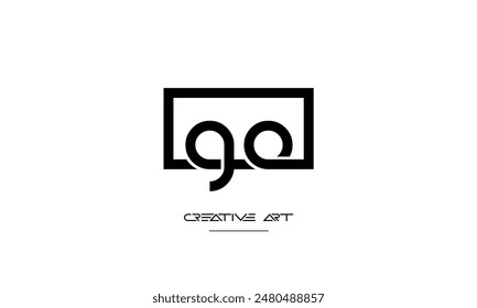 GO, OG, G, O abstract letters logo monogram