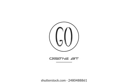 GO, OG, G, O abstract letters logo monogram