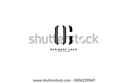 GO, OG, G, O, Abstract Letters Logo monogram