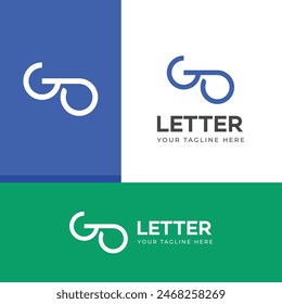 GO, OG Brief Logo Design Vorlage Elemente. Modernes abstraktes digitales Alphabet-Buchstaben-Logo.