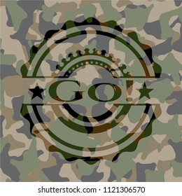 Go! on camo texture