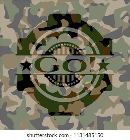 Go! on camouflage pattern