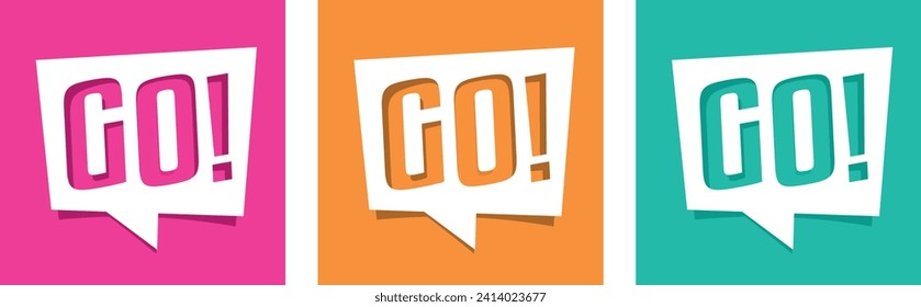 Go on speech bubble vector