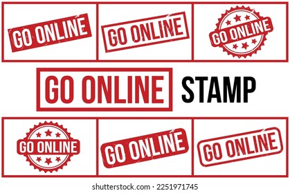 Online-Gummistempel-Set-Vektorgrafik
