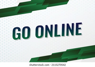 go online word concept vector illustration with red 3d style for social media landing page, template, ui, web, mobile app, poster, banner, flyer, background, gift card, coupon, label, wallpaper