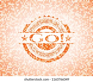 Go! orange mosaic emblem