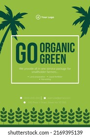 Go Organic Green Flyer Design Template. 