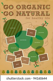 go organic and go natural poster design