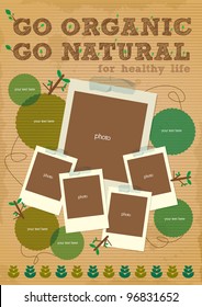 go organic go natural  poster with photo element