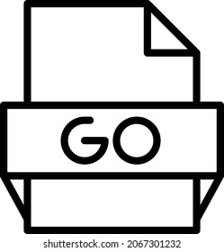 Ir Diseño del icono del vector de contorno