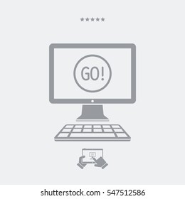 "GO!" page - Vector icon for computer website or application