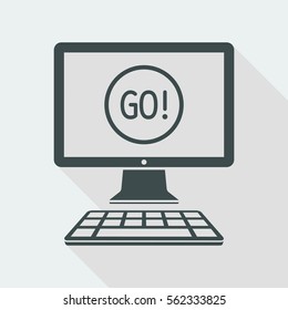 "GO!" page - Vector icon for computer website or application