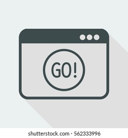 "GO!" page - Vector icon for computer website or application