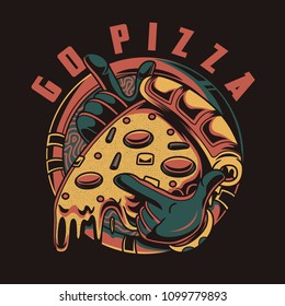 Go Pizza Illustration