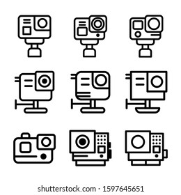go pro icon isolated sign symbol vector illustration - Collection of high quality black style vector icons
