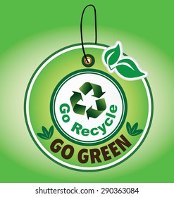 Go Recycle Label (vector)
