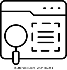 Go and Replace Tool vector outline design, Web design and Development symbol, user interface or graphic sign, website builder stock illustration, Find and Search in Script concept