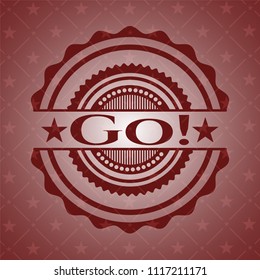 Go! retro style red emblem