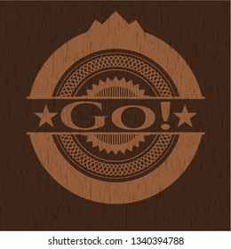 Go! retro style wood emblem