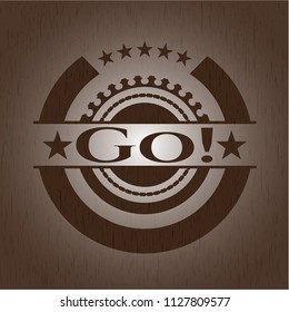 Go! retro wooden emblem