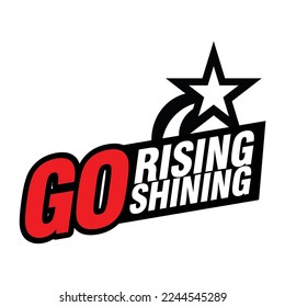go rising shining logo vector design
