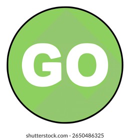 go road sign caution warning flat color vector illustration template design