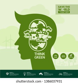 Go to save the world together vector illustration.