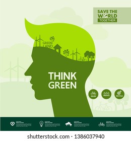 Go to save the world together vector illustration.