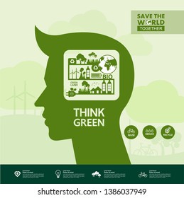 Go to save the world together vector illustration.