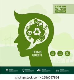 Go to save the world together vector illustration.