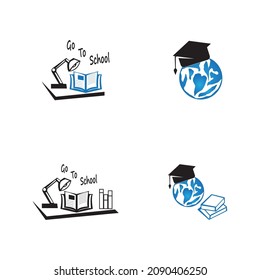 Go To School icon and symbol vector template