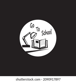 Go to school icon and symbol vector template