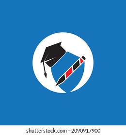 Ir al icono de escuela y a la plantilla del vector de símbolos
