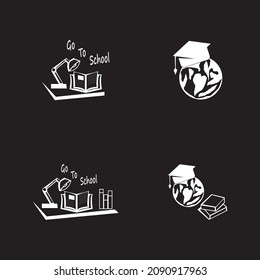 Go to school icon and symbol vector template