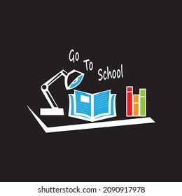 Go to school icon and symbol vector template