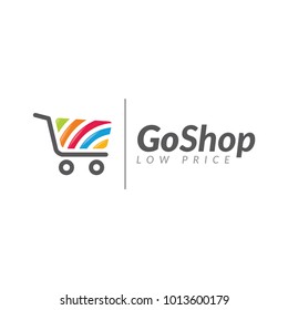 go shop bag shopping logo icon vector template