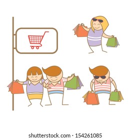 go shopping character set