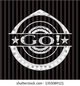 Go! silver badge or emblem