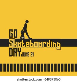 Go skateboarding day illustration
